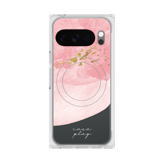 プレミアムスクエアケース with Pixelsnap［ pink layered ］