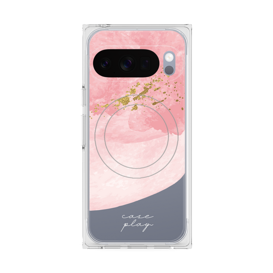 プレミアムスクエアケース with Pixelsnap［ pink layered ］