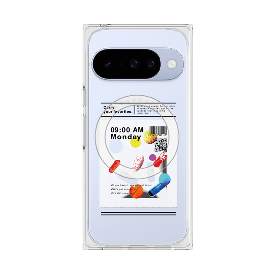 プレミアムスクエアケース with Pixelsnap［ 9:00 AM Monday ］