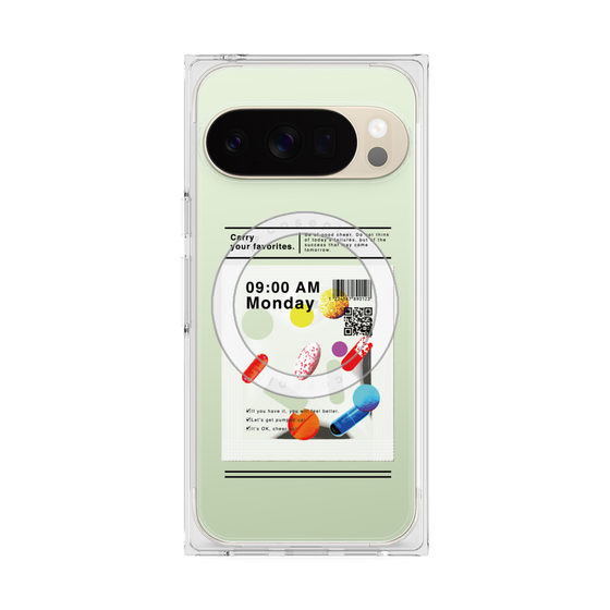 プレミアムスクエアケース with Pixelsnap［ 9:00 AM Monday ］