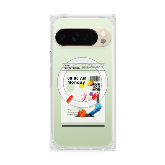 プレミアムスクエアケース with Pixelsnap［ 9:00 AM Monday ］
