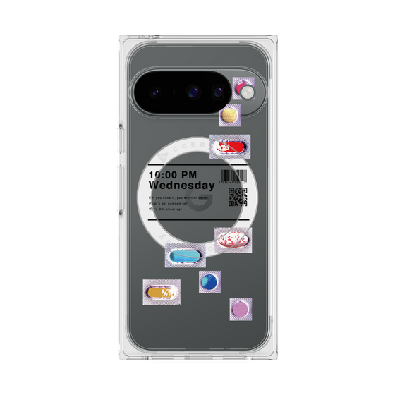 プレミアムスクエアケース with Pixelsnap［ 10:00 PM Wednesday ］