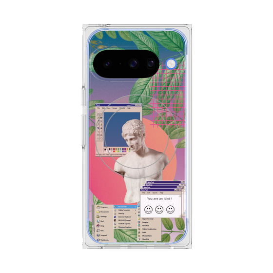 プレミアムスクエアケース with Pixelsnap［ vapor wave ］