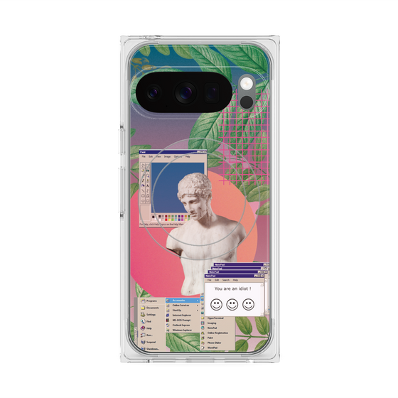 プレミアムスクエアケース with Pixelsnap［ vapor wave ］