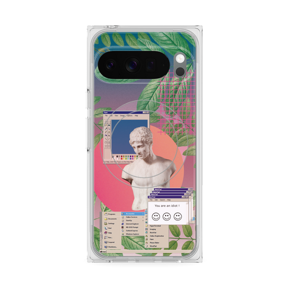 プレミアムスクエアケース with Pixelsnap［ vapor wave ］