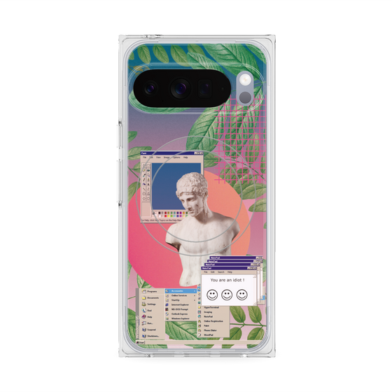 プレミアムスクエアケース with Pixelsnap［ vapor wave ］