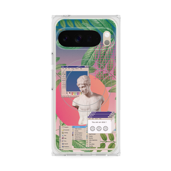 プレミアムスクエアケース with Pixelsnap［ vapor wave ］