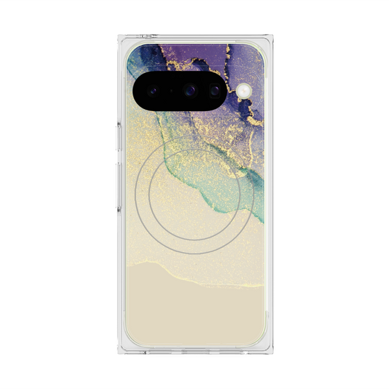 プレミアムスクエアケース with Pixelsnap［ Marble Purple ］
