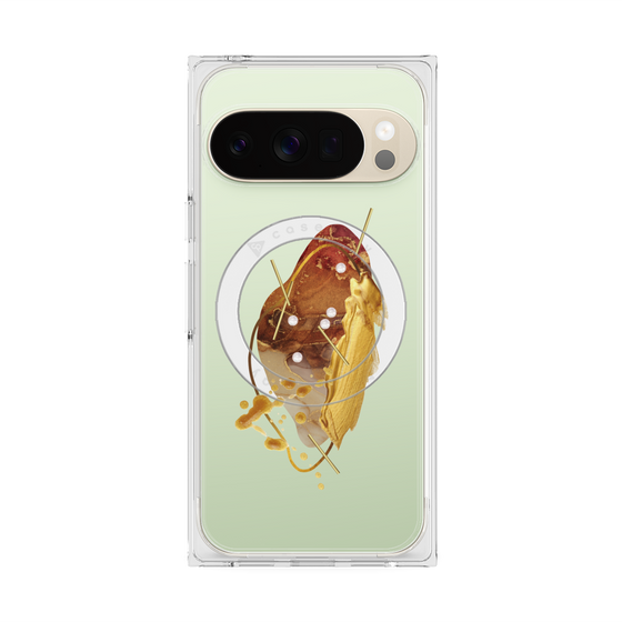 プレミアムスクエアケース with Pixelsnap［ Nuance Painting Brown ］
