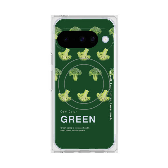 プレミアムスクエアケース with Pixelsnap［ GREEN-Broccoli ］