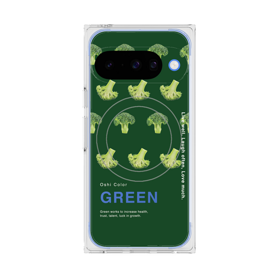 プレミアムスクエアケース with Pixelsnap［ GREEN-Broccoli ］