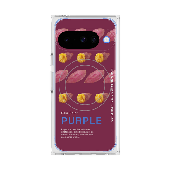 プレミアムスクエアケース with Pixelsnap［ PURPLE-Sweet potato ］