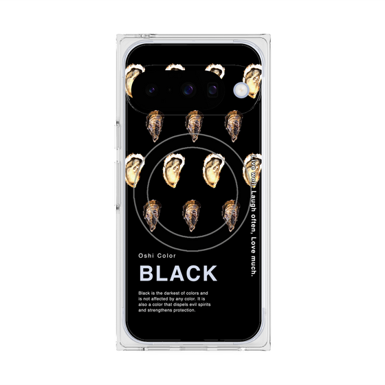 プレミアムスクエアケース with Pixelsnap［ BLACK-Oyster ］