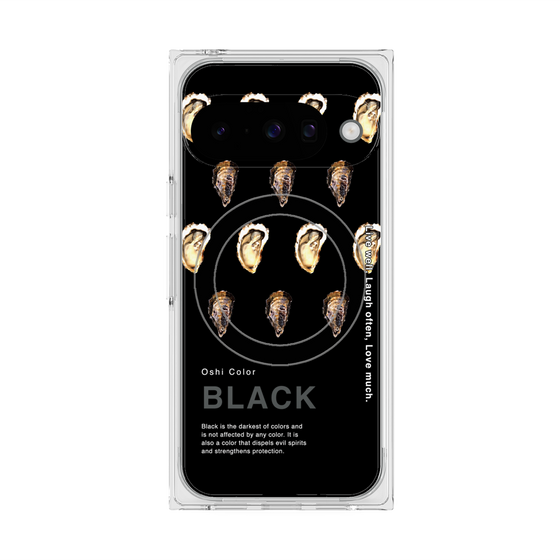 プレミアムスクエアケース with Pixelsnap［ BLACK-Oyster ］