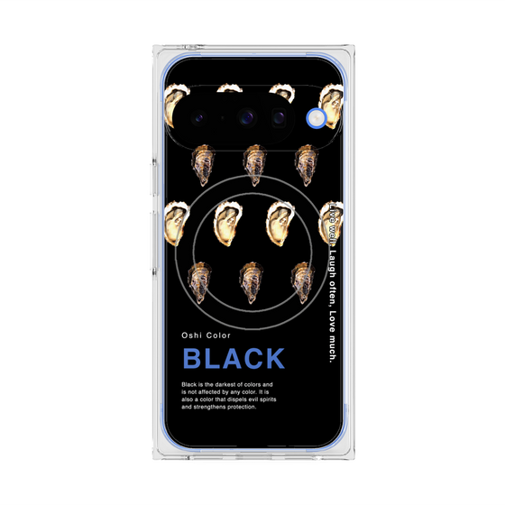プレミアムスクエアケース with Pixelsnap［ BLACK-Oyster ］
