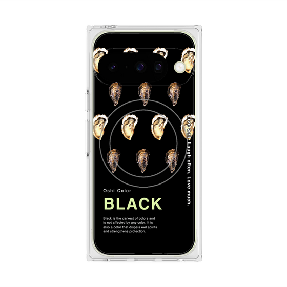 プレミアムスクエアケース with Pixelsnap［ BLACK-Oyster ］