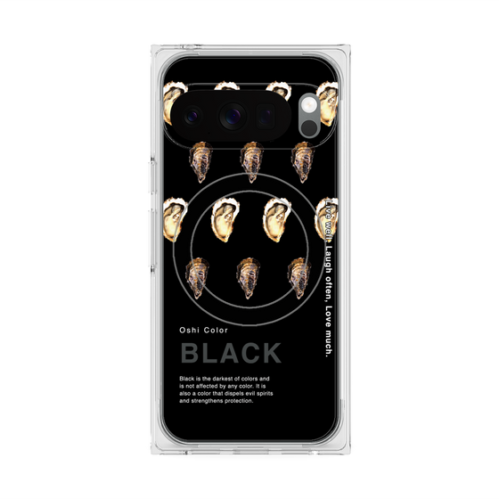 プレミアムスクエアケース with Pixelsnap［ BLACK-Oyster ］