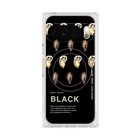 プレミアムスクエアケース with Pixelsnap［ BLACK-Oyster ］