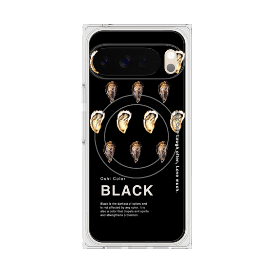 プレミアムスクエアケース with Pixelsnap［ BLACK-Oyster ］
