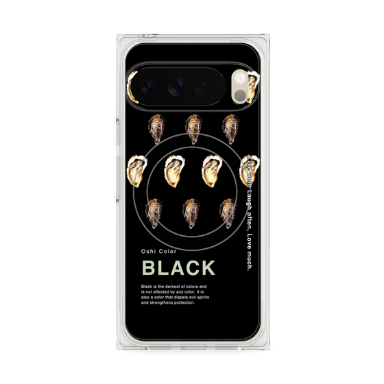 プレミアムスクエアケース with Pixelsnap［ BLACK-Oyster ］