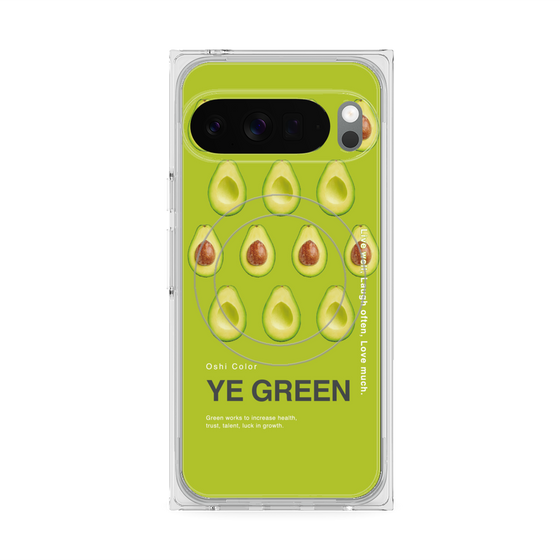 プレミアムスクエアケース with Pixelsnap［ YE GREEN-Avocado ］