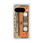 プレミアムスクエアケース with Pixelsnap［ RETORO CASSETTE TAPE - Skeleton Orange ］