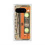 プレミアムスクエアケース with Pixelsnap［ RETORO CASSETTE TAPE - Skeleton Orange ］