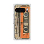プレミアムスクエアケース with Pixelsnap［ RETORO CASSETTE TAPE - Skeleton Orange ］