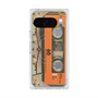 プレミアムスクエアケース with Pixelsnap［ RETORO CASSETTE TAPE - Skeleton Orange ］