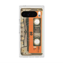 プレミアムスクエアケース with Pixelsnap［ RETORO CASSETTE TAPE - Skeleton Orange ］