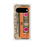 プレミアムスクエアケース with Pixelsnap［ RETORO CASSETTE TAPE - Skeleton Orange ］