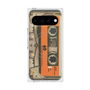 プレミアムスクエアケース with Pixelsnap［ RETORO CASSETTE TAPE - Skeleton Orange ］