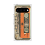 プレミアムスクエアケース with Pixelsnap［ RETORO CASSETTE TAPE - Skeleton Orange ］