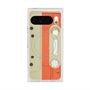 プレミアムスクエアケース with Pixelsnap［ RETORO CASSETTE TAPE - Opacity White ］