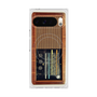 プレミアムスクエアケース with Pixelsnap［ RETORO RADIO - Brown ］