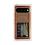 プレミアムスクエアケース with Pixelsnap［ RETORO RADIO - Brown ］