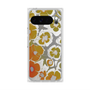 プレミアムスクエアケース with Pixelsnap［ y2k(Year2000) - Flower - Yellow Gray ］