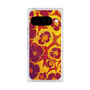 プレミアムスクエアケース with Pixelsnap［ y2k(Year2000) - Flower - Orange purple ］
