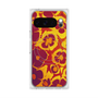 プレミアムスクエアケース with Pixelsnap［ y2k(Year2000) - Flower - Orange purple ］
