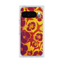 プレミアムスクエアケース with Pixelsnap［ y2k(Year2000) - Flower - Orange purple ］