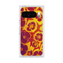 プレミアムスクエアケース with Pixelsnap［ y2k(Year2000) - Flower - Orange purple ］