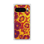 プレミアムスクエアケース with Pixelsnap［ y2k(Year2000) - Flower - Orange purple ］