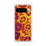 プレミアムスクエアケース with Pixelsnap［ y2k(Year2000) - Flower - Orange purple ］