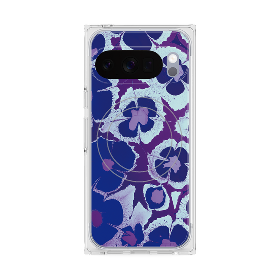 プレミアムスクエアケース with Pixelsnap［ y2k(Year2000) - Flower - Rich Purple ］