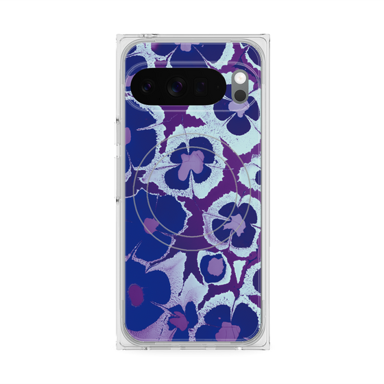 プレミアムスクエアケース with Pixelsnap［ y2k(Year2000) - Flower - Rich Purple ］