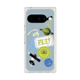 プレミアムスクエアケース with Pixelsnap［ Playful sticker - Dusty Blue ］