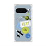 プレミアムスクエアケース with Pixelsnap［ Playful sticker - Dusty Blue ］