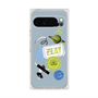 プレミアムスクエアケース with Pixelsnap［ Playful sticker - Dusty Blue ］