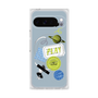 プレミアムスクエアケース with Pixelsnap［ Playful sticker - Dusty Blue ］