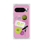 プレミアムスクエアケース with Pixelsnap［ Playful sticker - Dusty Pink ］